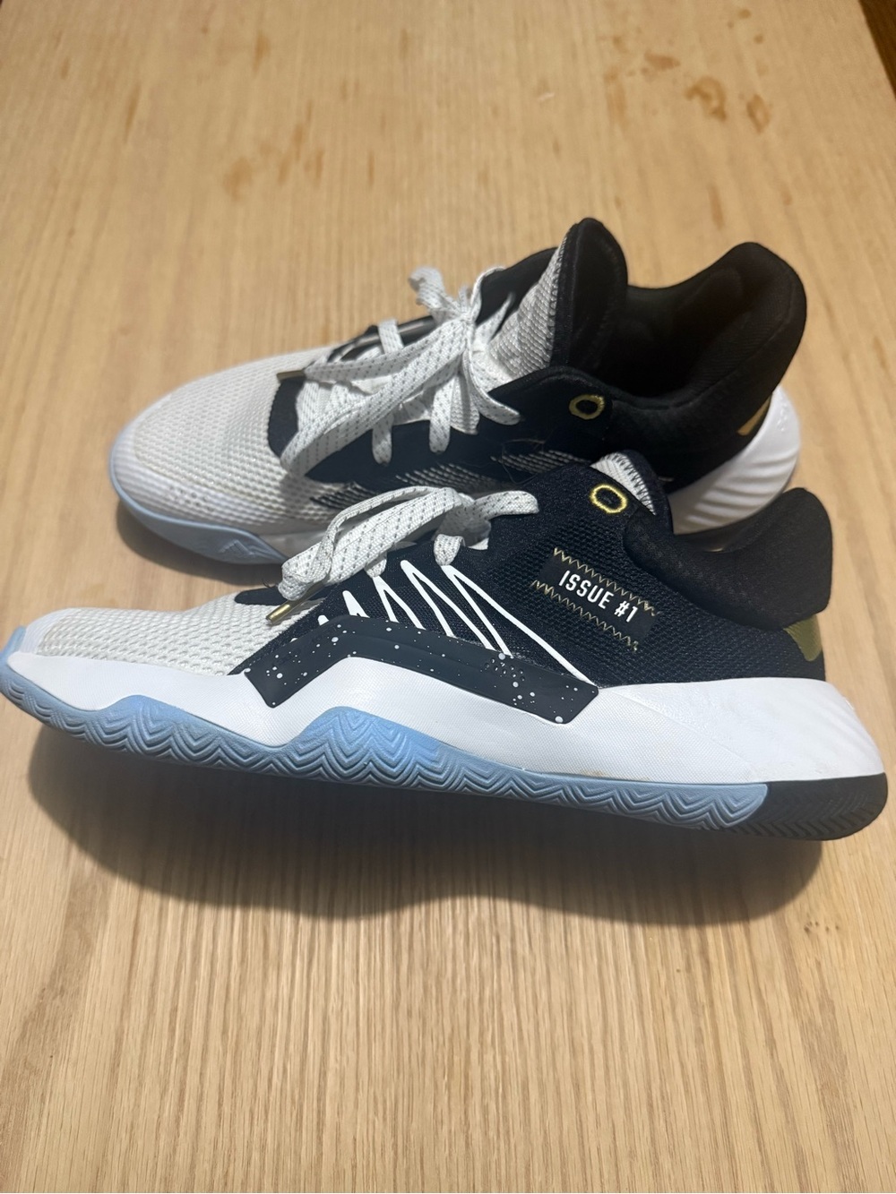 Men’s adidas Donavon Mitchell sneakers black/white.